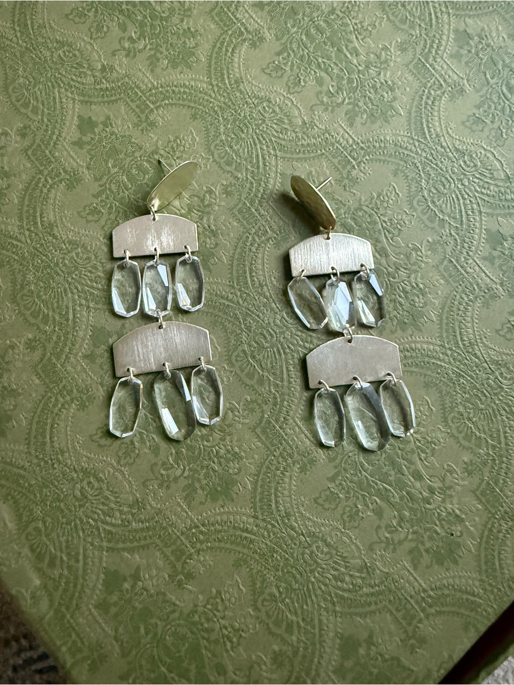 Kendra Scott Emmet Statement Earrings in Clear Glass